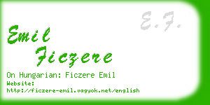 emil ficzere business card